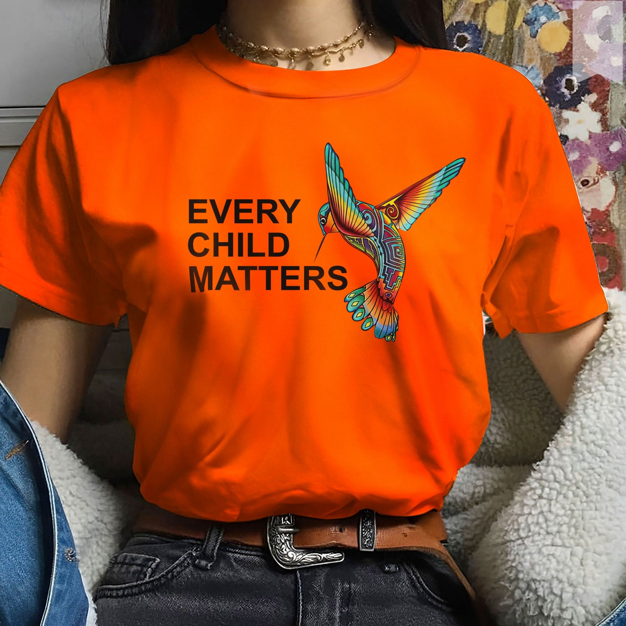 Every Child Matters Hummingbird Serenity Native American Unisex T-Shirt/Hoodie/Sweatshirt